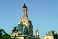 Las cúpulas de la Academia de Arte y de la Frauenkirche